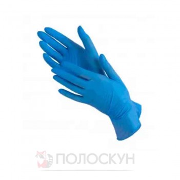 ﻿АЛЕКСФАРМ рукавички оглядові нітрилові, нестерильні, неприпудрені,  блакитні розмір L  50пар  АСТРІС