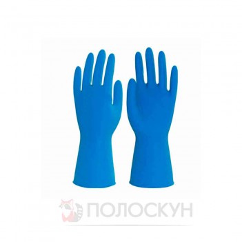 ﻿АСТРІС рукавички господарські латексні сині, M сировина АСТРІС