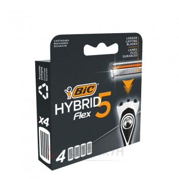 ﻿Змінні картриджи BIC Hybrid 5 Flex 4шт Bic