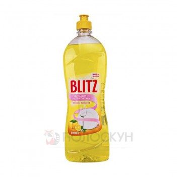 ﻿БЛІЦ рідина для миття посуду 1л пет пляшка Лимон Blitz