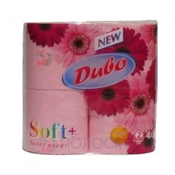 ﻿ДИВО  туалетний папір 2-х шаровий по 4 рулонів (3+1) рожевий Диво