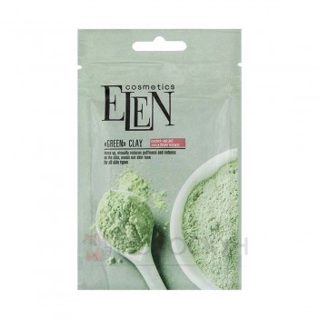 ﻿Елен глина зелена з екстрактом лопуха та арніки  50г 10шт Elen