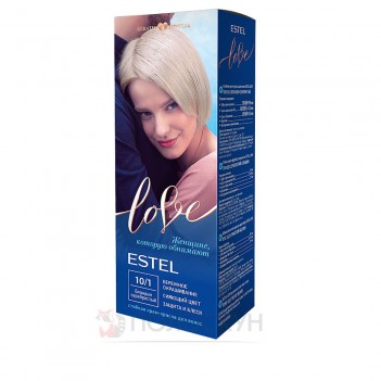 ﻿Фарба для волосся Love №10/1 Сріблястий блондин  Estel