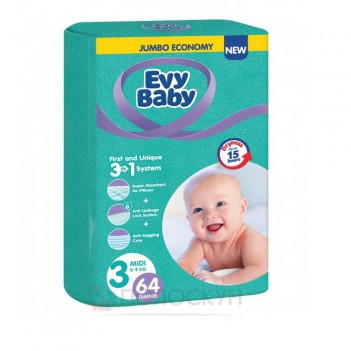 ﻿Підгузки №3 (5-9кг )  Evy Baby