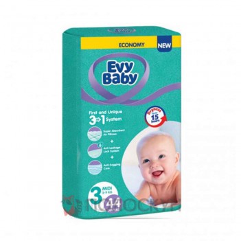 ﻿Дитячі підгузки ЕВІ БЕЙБІ ЕЛАСТІК N3 (5-9 кг) - Twin Evy Baby
