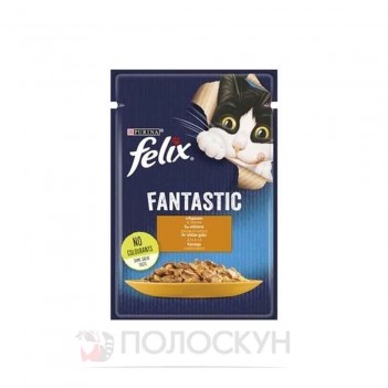 ﻿ФЕЛІКС Фантастік корм для котів з куркою в желе 85г Фелікс