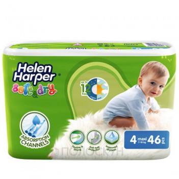 ﻿Дитячі підгузки Soft&Dry Maxi N4 (7-18кг) Helen Harper
