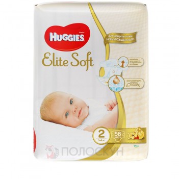 ﻿Підгузки Elite Soft N2 (4-6кг) Huggies
