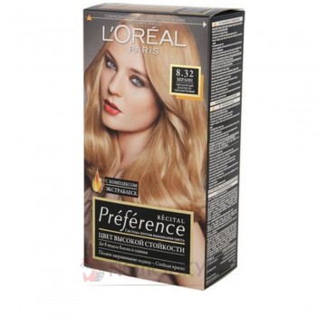 ﻿Фарба для волосся Recital Preference №8.32 Світло-русявий золотово-перламутровий LOreal