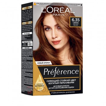 ﻿Фарба для волосся Recital Preference №6.35 Світлий бурштин LOreal