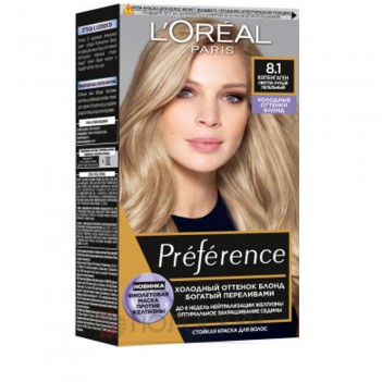 ﻿Фарба для волосся Recital Preference №8.1 Світло-русявий попелястий LOreal