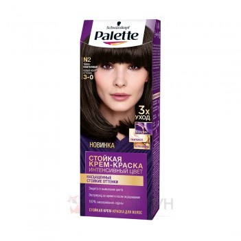 ﻿Фарба для волосся №2 (3-0) Темно-коричневий Palette