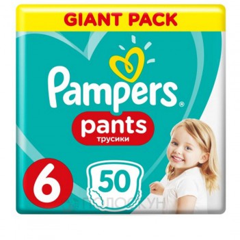 ﻿Дитячі підгузки-трусики Pants N6 15+кг Pampers