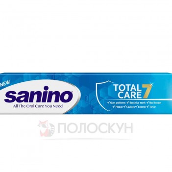 ﻿САНІНО зубна паста 90мл  Тотал Кеар Комплексний догляд  Sannino