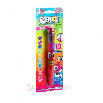 ﻿Багатокольорова ароматна кулькова ручка на 10 кольорів Scentos