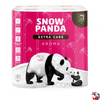 ﻿СНІЖНА ПАНДА туалетний папір Extra care 4-шар. Арома 4шт Сніжна панда
