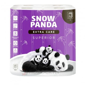 ﻿Туалетний папір Extra Care Superior чотирьохшарова Сніжна панда