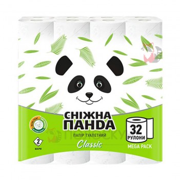 ﻿СНІЖНА ПАНДА туалетний папір Класік 32шт Сніжна панда