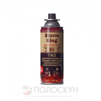 ﻿СТОРМ КІНГ газ для портативних газових приладів Всесезонний 400мл 12шт Storm King