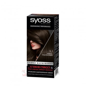 ﻿Фарба для волосся 3-1 Темно-каштановий Baseline Syoss