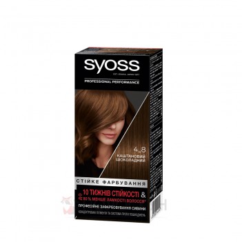﻿Фарба для волосся 4-8 Каштановий шоколадний Baseline Syoss