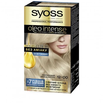 ﻿Фарба для волосся Oleo Intense (12-0) Сріблястий блондин Syoss