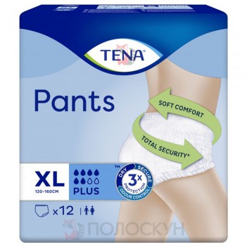 ﻿ТЕНА підгузники-труси для дорослих Pants Plus XL 12шт Tena