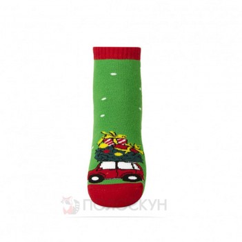 ﻿Дитячі шкарпетки з новорічною машиною 12-14р V&T