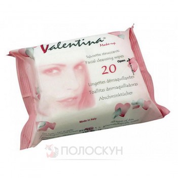 ﻿Вологі серветки для зняття макіяжу Valentina